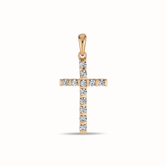 Крест с фианитами, золото 585 по цене от 7 727 руб - купить крестикJ01-L-60036-Z с доставкой в интернет-магазине МЮЗ
